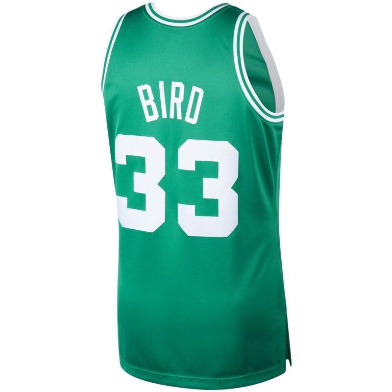 Larry Bird Boston Celtics Mitchell & Ness 1985/86 Hardwood Classics Jersey - Kelly Green - Image 3