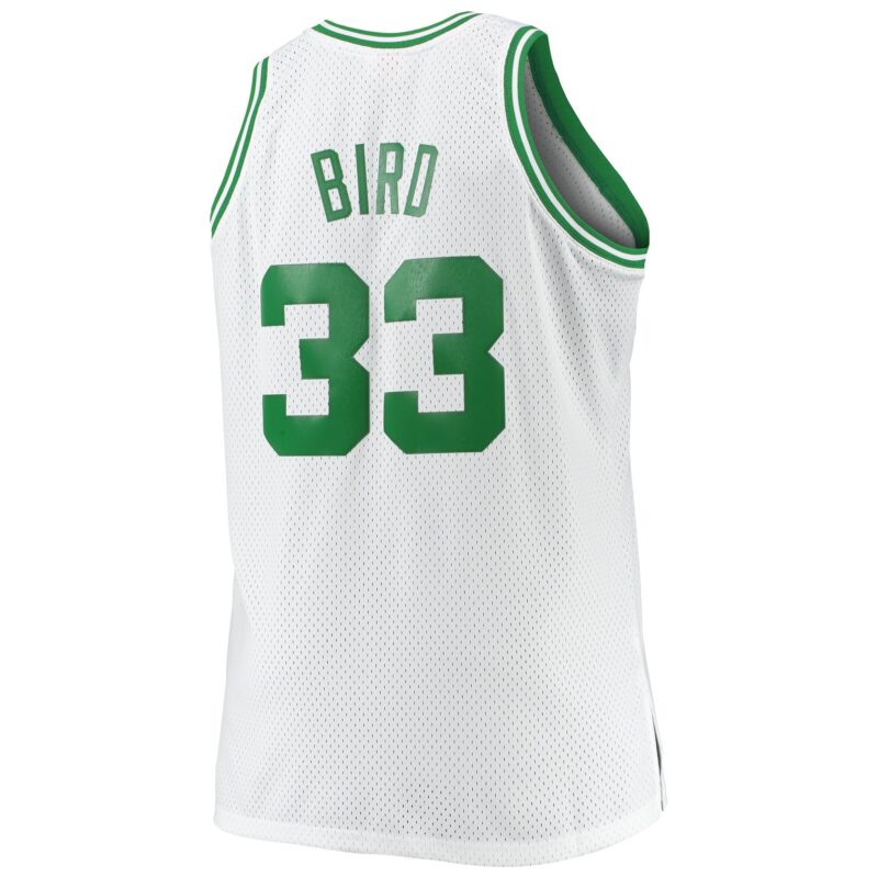 Larry Bird Boston Celtics Mitchell & Ness Big & Tall 1985/86 Hardwood Classics Swingman Jersey - White - Image 3
