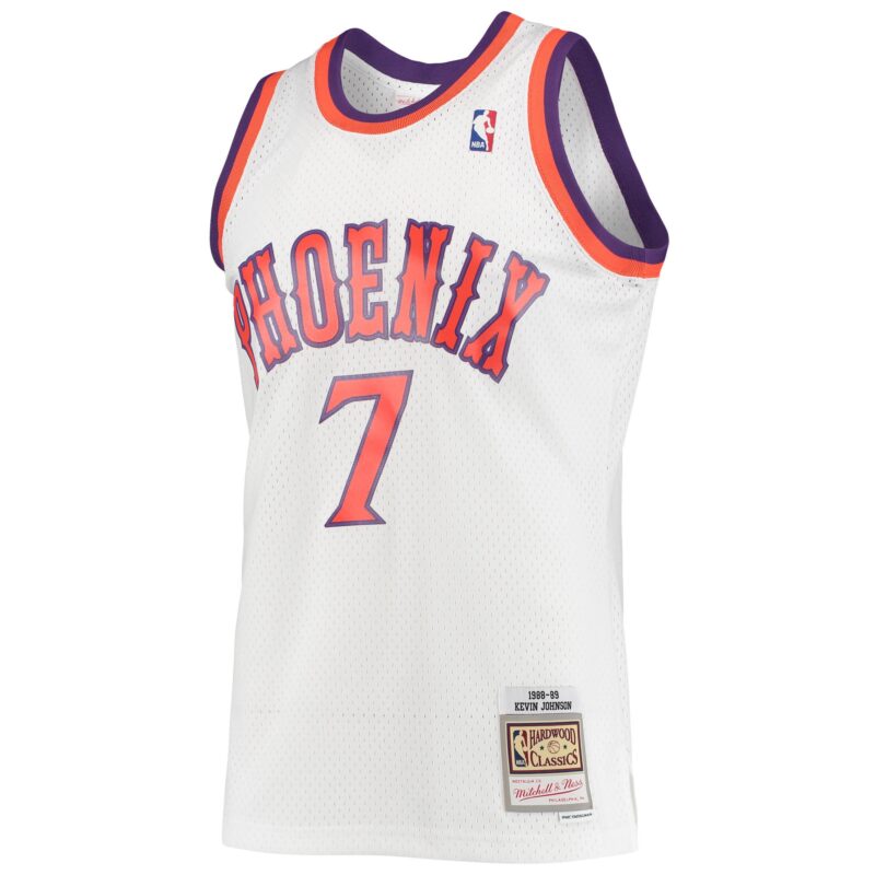 Kevin Johnson Phoenix Suns Mitchell & Ness 1988/89 Hardwood Classics Swingman Jersey - White - Image 2