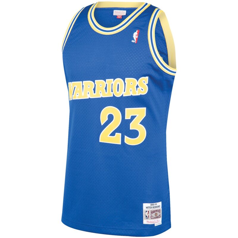 Mitch Richmond Golden State Warriors Mitchell & Ness 1990/91 Hardwood Classics Swingman Jersey - Royal - Image 2