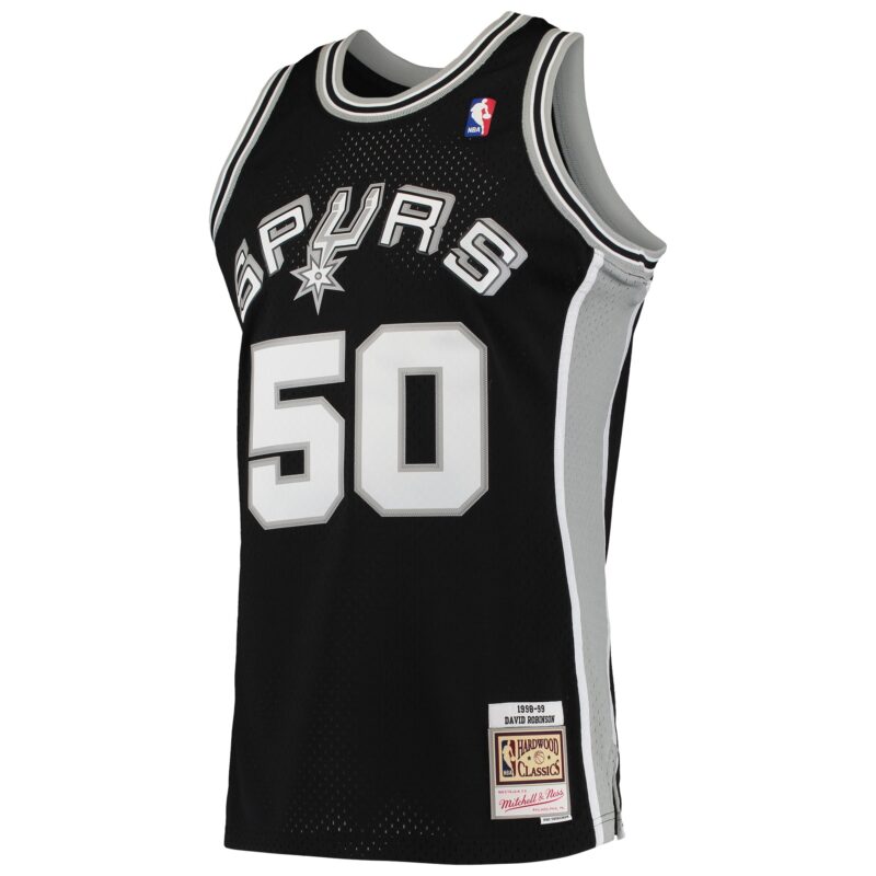 David Robinson San Antonio Spurs Mitchell & Ness 1991/92 Hardwood Classics Swingman Jersey - Black - Image 2