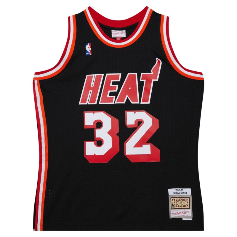 Harold Miner Miami Heat Mitchell & Ness 1992/93 Hardwood Classics Swingman Throwback Jersey - Black - Image 2