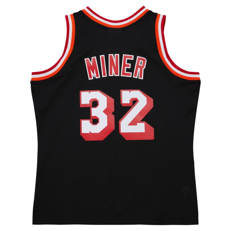 Harold Miner Miami Heat Mitchell & Ness 1992/93 Hardwood Classics Swingman Throwback Jersey - Black - Image 3