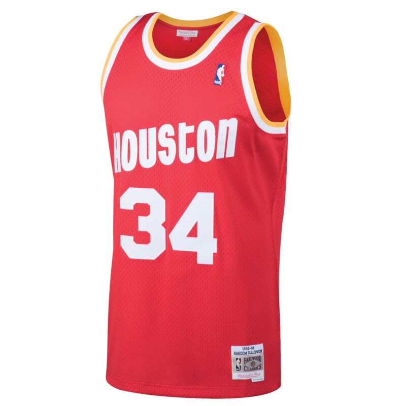 Hakeem Olajuwon Houston Rockets Mitchell & Ness 1993/94 Hardwood Classics Swingman Jersey - Red - Image 2