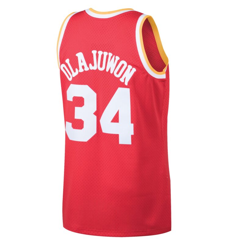 Hakeem Olajuwon Houston Rockets Mitchell & Ness 1993/94 Hardwood Classics Swingman Jersey - Red - Image 3