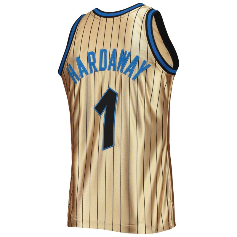 Penny Hardaway Orlando Magic Mitchell & Ness 75th Anniversary 1993/94 Hardwood Classics Swingman Jersey - Gold - Image 3