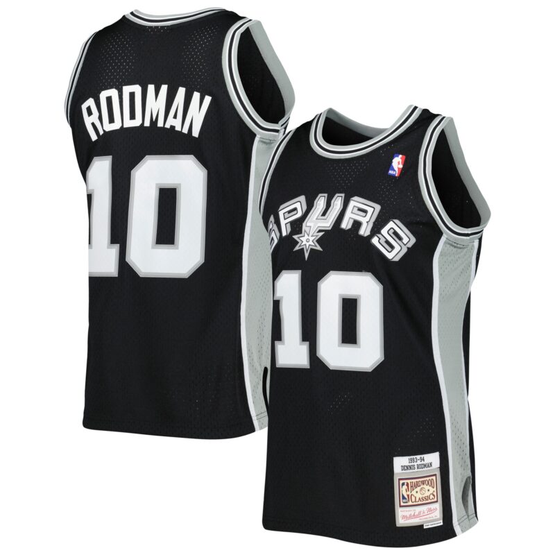 Dennis Rodman San Antonio Spurs Mitchell & Ness 1993/94 Hardwood Classics Swingman Jersey - Black