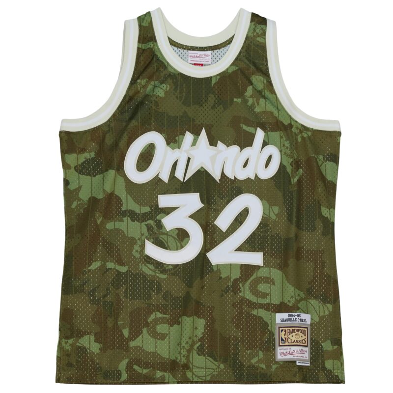Shaquille O'Neal Orlando Magic Mitchell & Ness Hardwood Classics 1994/95 Ghost Green Swingman Jersey - Camo - Image 2