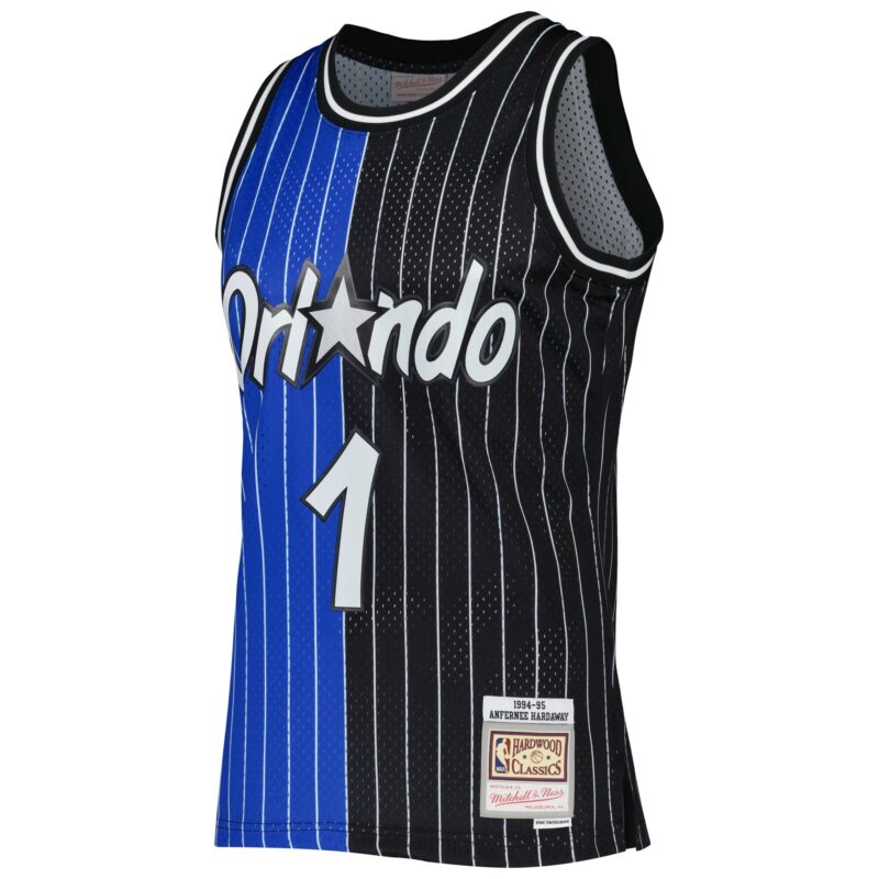 Penny Hardaway Orlando Magic Mitchell & Ness Hardwood Classics 1994/95 Split Swingman Jersey - Blue/Black - Image 2