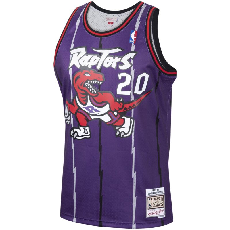 Damon Stoudamire Toronto Raptors Mitchell & Ness 1995/96 Hardwood Classics Swingman Jersey - Purple - Image 2