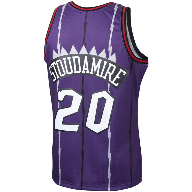Damon Stoudamire Toronto Raptors Mitchell & Ness 1995/96 Hardwood Classics Swingman Jersey - Purple - Image 3
