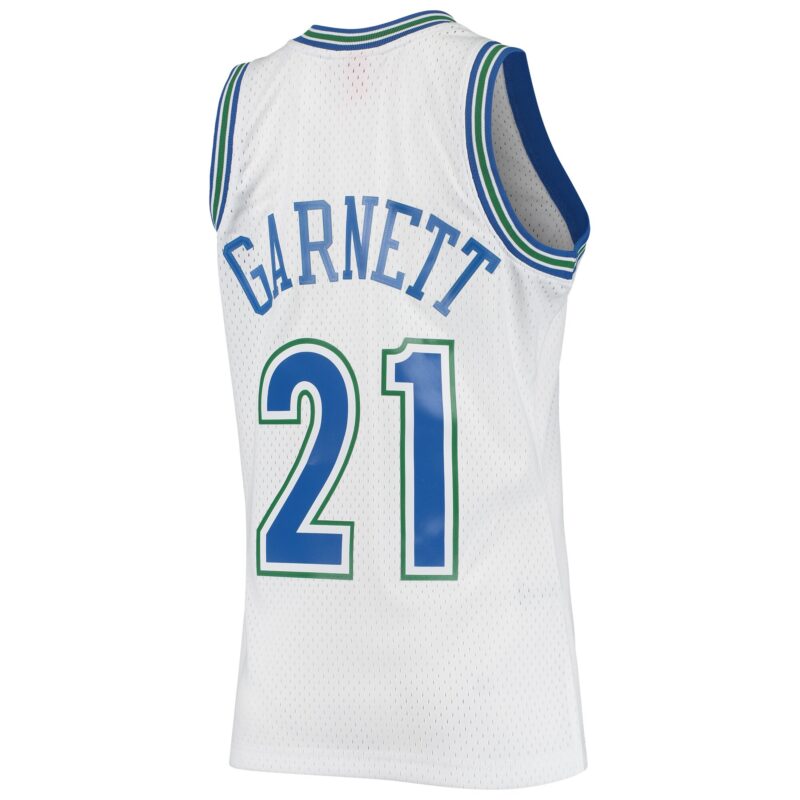 Kevin Garnett Minnesota Timberwolves Mitchell & Ness 1995/96 Hardwood Classics Swingman Jersey - White - Image 3