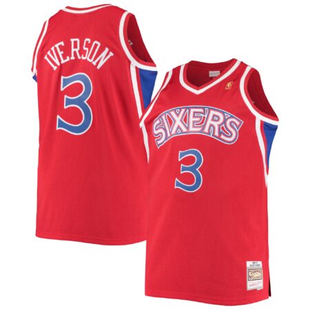 Allen Iverson Philadelphia 76ers Mitchell & Ness 1996/97 Big & Tall Hardwood Classics Swingman Jersey - Red