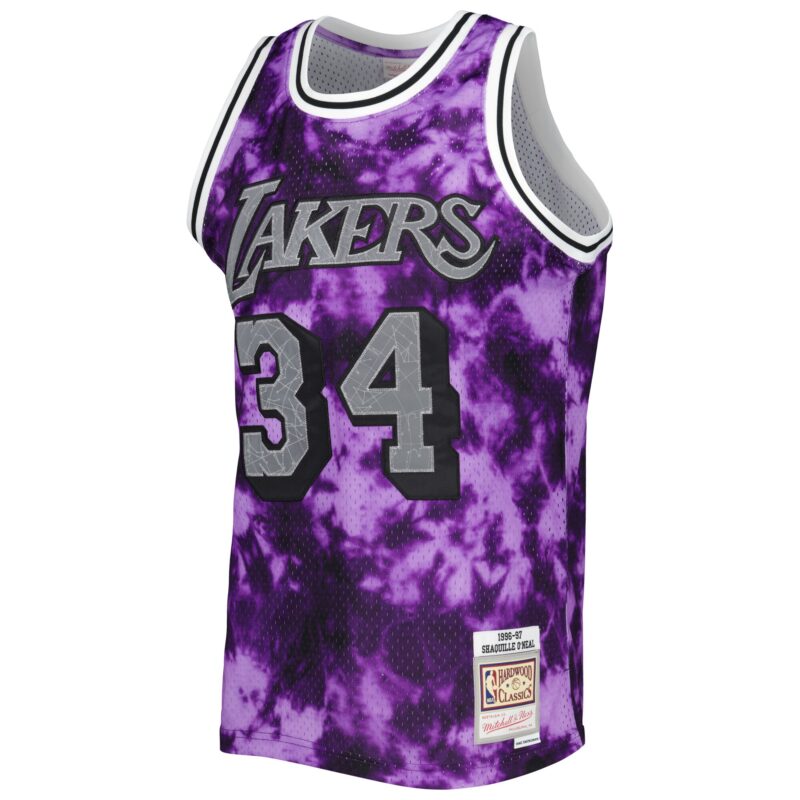 Shaquille O'Neal Los Angeles Lakers Mitchell & Ness 1996/97 Galaxy Swingman Jersey - Purple - Image 2