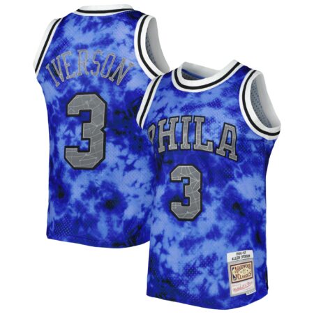 Allen Iverson Philadelphia 76ers Mitchell & Ness 1996/97 Galaxy Swingman Jersey - Royal