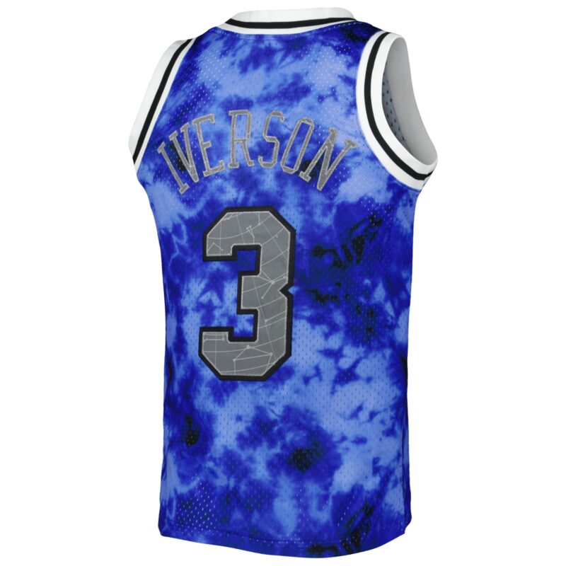 Allen Iverson Philadelphia 76ers Mitchell & Ness 1996/97 Galaxy Swingman Jersey - Royal - Image 3