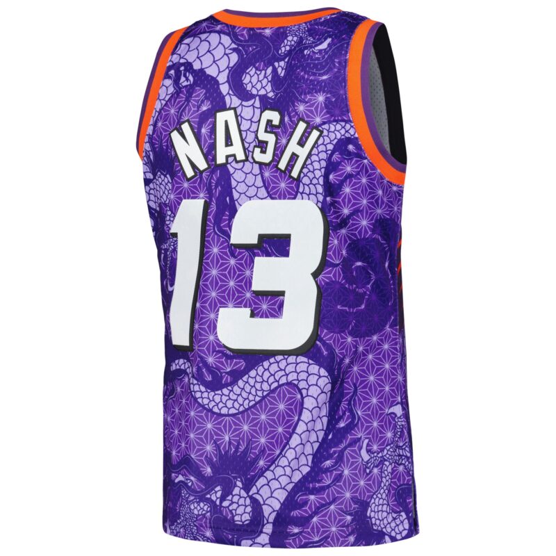 Steve Nash Phoenix Suns Mitchell & Ness 1996/97 Hardwood Classics Asian Heritage 6.0 Swingman Throwback Player Jersey - Purple - Image 3