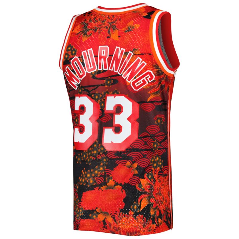 Alonzo Mourning Miami Heat Mitchell & Ness 1996/97 Hardwood Classics Lunar New Year Swingman Jersey - Red - Image 3