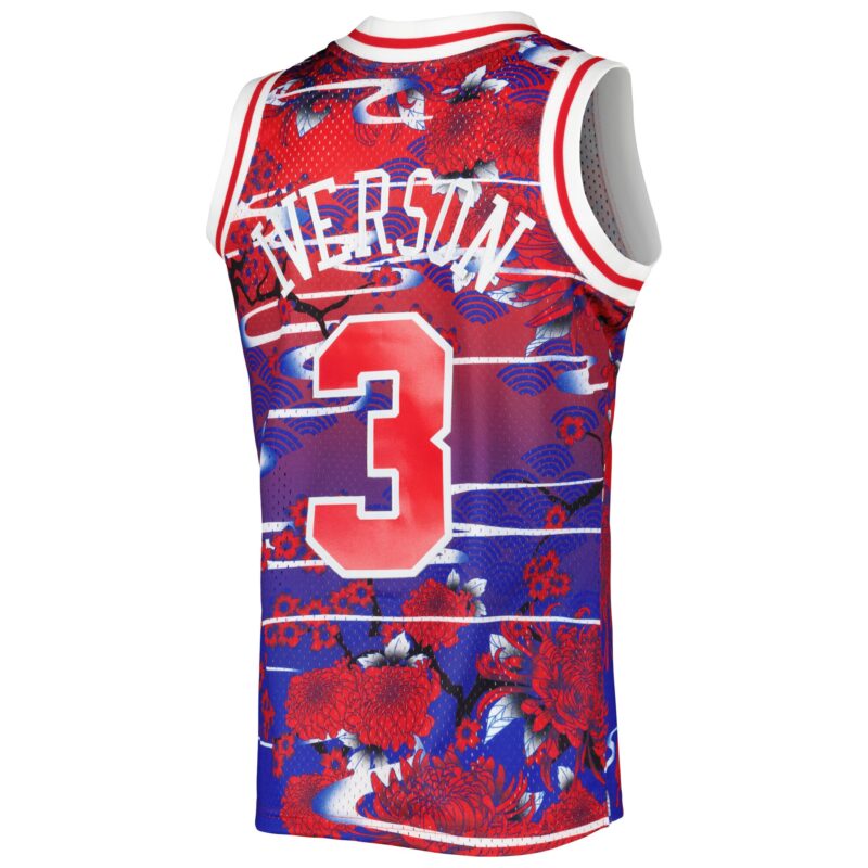 Allen Iverson Philadelphia 76ers Mitchell & Ness 1996/97 Hardwood Classics Lunar New Year Swingman Jersey - Red - Image 3