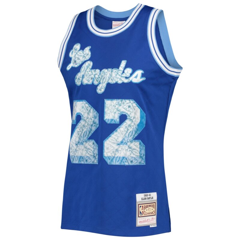Elgin Baylor Los Angeles Lakers Mitchell & Ness 1996/97 Hardwood Classics Basketball 75th Anniversary Diamond Swingman Jersey - Royal - Image 2