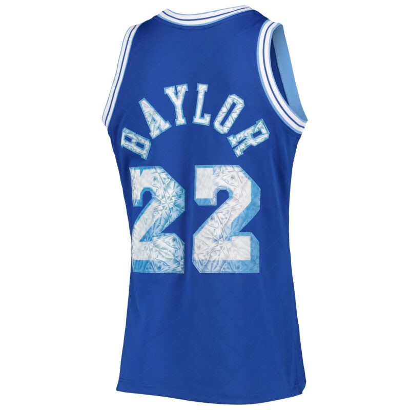 Elgin Baylor Los Angeles Lakers Mitchell & Ness 1996/97 Hardwood Classics Basketball 75th Anniversary Diamond Swingman Jersey - Royal - Image 3