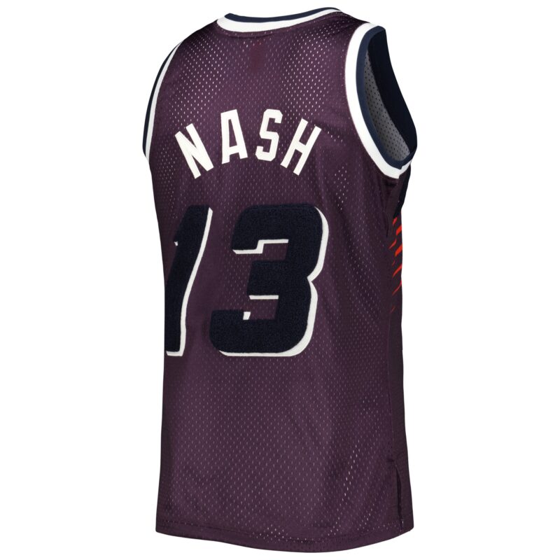 Steve Nash Phoenix Suns Mitchell & Ness 1996/97 Hardwood Classics Off-Court Swingman Jersey - Purple - Image 3