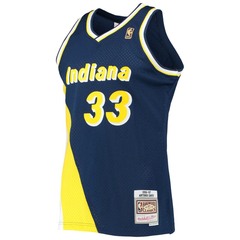 Antonio Davis Indiana Pacers Mitchell & Ness 1996/97 Hardwood Classics Swingman Jersey - Navy - Image 2