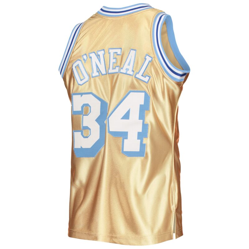 Shaquille O'Neal Los Angeles Lakers Mitchell & Ness 75th Anniversary 1996/97 Hardwood Classics Swingman Jersey - Gold - Image 3