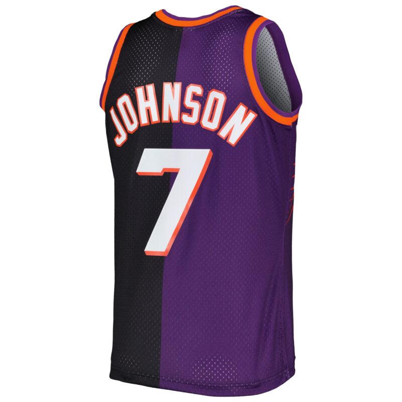 Kevin Johnson Phoenix Suns Mitchell & Ness Hardwood Classics 1996/97 Split Swingman Jersey - Purple/Black - Image 3