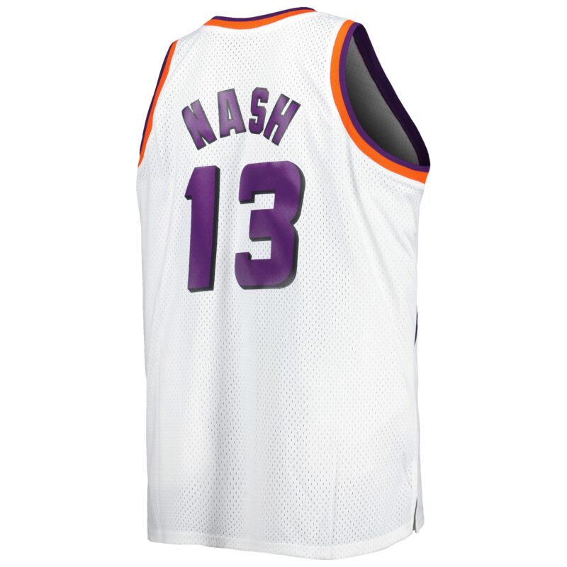 Steve Nash Phoenix Suns Mitchell & Ness Big & Tall Hardwood Classics 1996/97 Swingman Jersey - White - Image 3