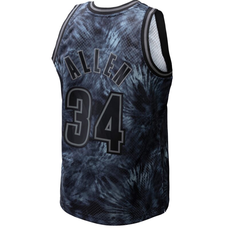 Ray Allen Milwaukee Bucks Mitchell & Ness Hardwood Classics 1996/97 Tie-Dye Swingman Jersey - Black - Image 3