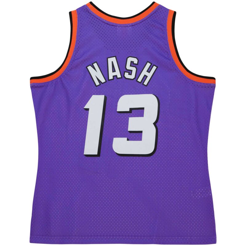 Steve Nash Phoenix Suns Mitchell & Ness Hardwood Classics 1996/97 Tropical Swingman Jersey - Purple - Image 3