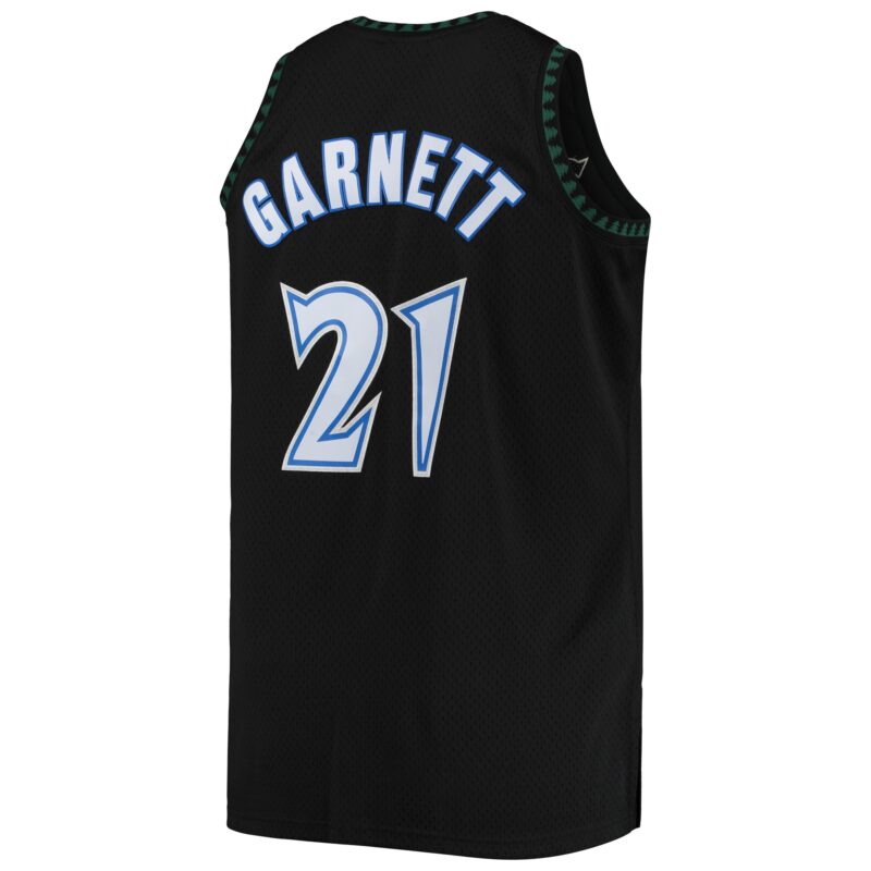 Kevin Garnett Minnesota Timberwolves Mitchell & Ness 1997/98 Big & Tall Hardwood Classics Swingman Jersey - Black - Image 3