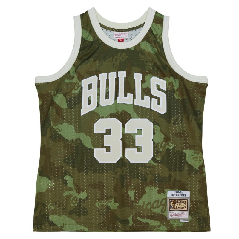 Scottie Pippen Chicago Bulls Mitchell & Ness Hardwood Classics 1997/98 Ghost Green Swingman Jersey - Camo - Image 2