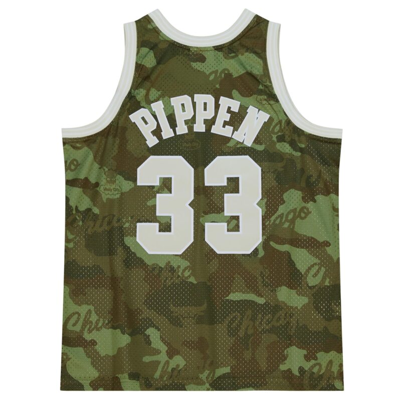 Scottie Pippen Chicago Bulls Mitchell & Ness Hardwood Classics 1997/98 Ghost Green Swingman Jersey - Camo - Image 3