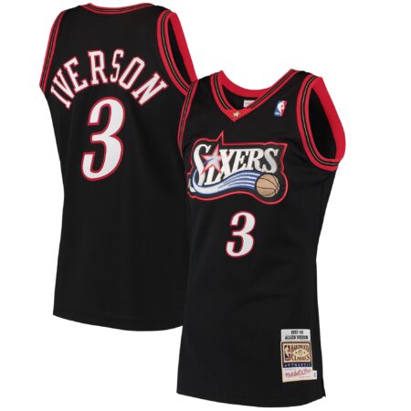 Allen Iverson Philadelphia 76ers Mitchell & Ness 1997/98 Hardwood Classics Jersey - Black