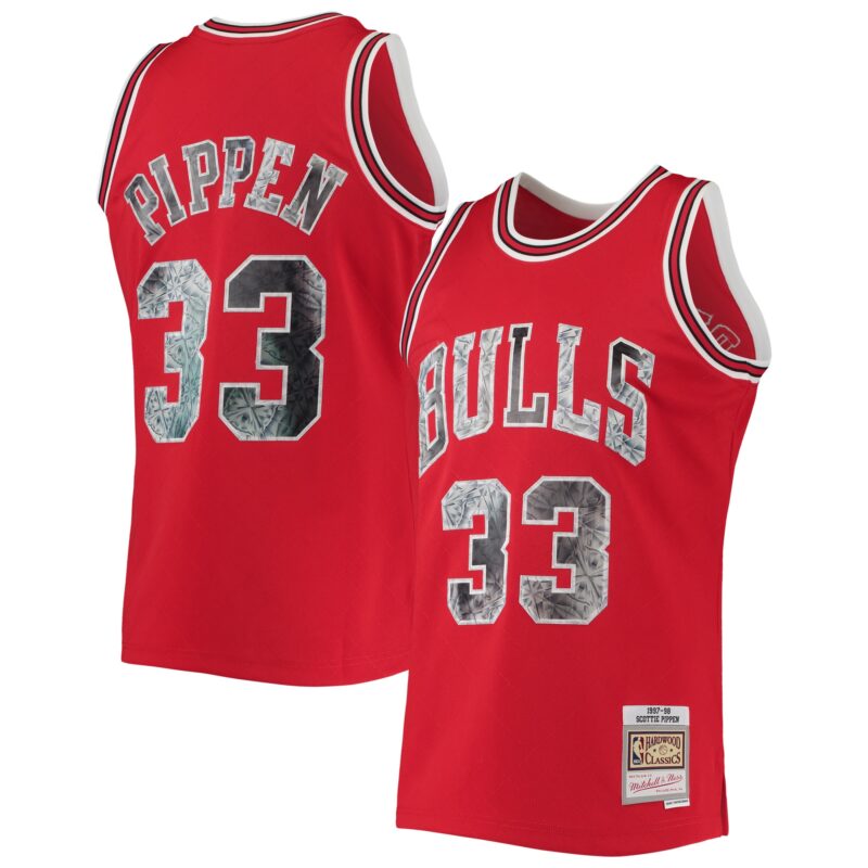 Scottie Pippen Chicago Bulls Mitchell & Ness 1997/98 Hardwood Classics Basketball 75th Anniversary Diamond Swingman Jersey - Red