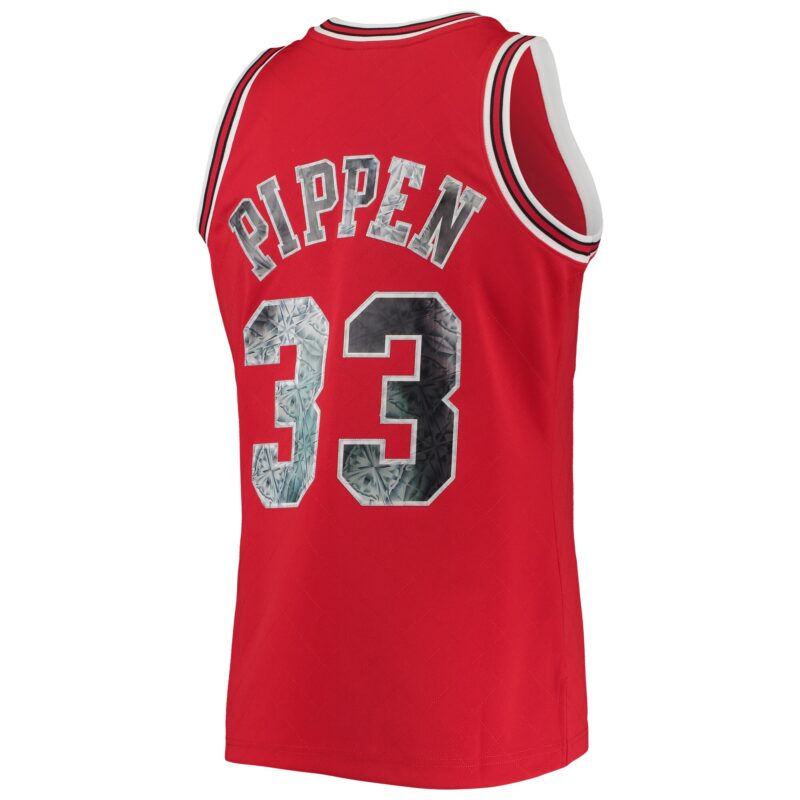 Scottie Pippen Chicago Bulls Mitchell & Ness 1997/98 Hardwood Classics Basketball 75th Anniversary Diamond Swingman Jersey - Red - Image 3