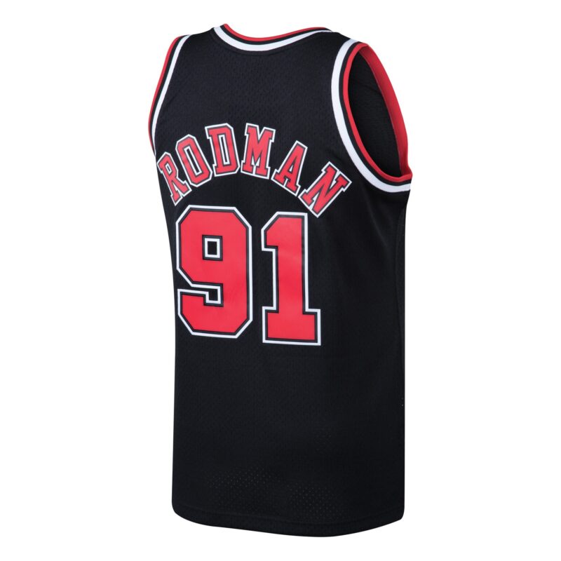 Dennis Rodman Chicago Bulls Mitchell & Ness 1997/98 Hardwood Classics Swingman Jersey - Black - Image 3