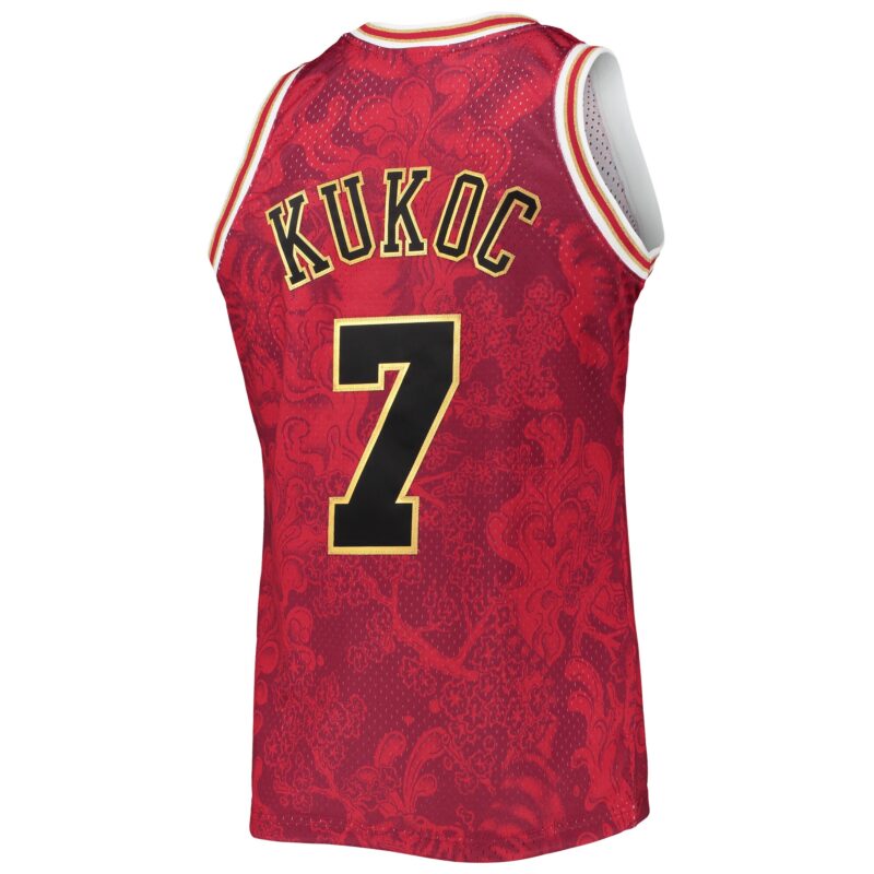 Toni Kukoc Chicago Bulls Mitchell & Ness Hardwood Classics 1997/98 Lunar New Year Swingman Jersey - Red - Image 3