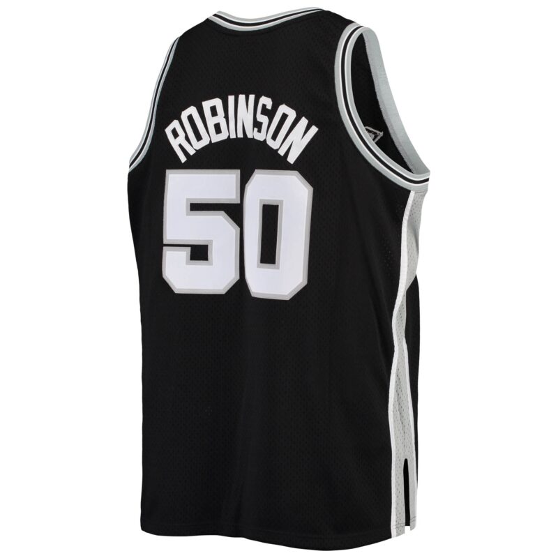 David Robinson San Antonio Spurs Mitchell & Ness 1998/99 Big & Tall Hardwood Classics Swingman Jersey - Black - Image 3