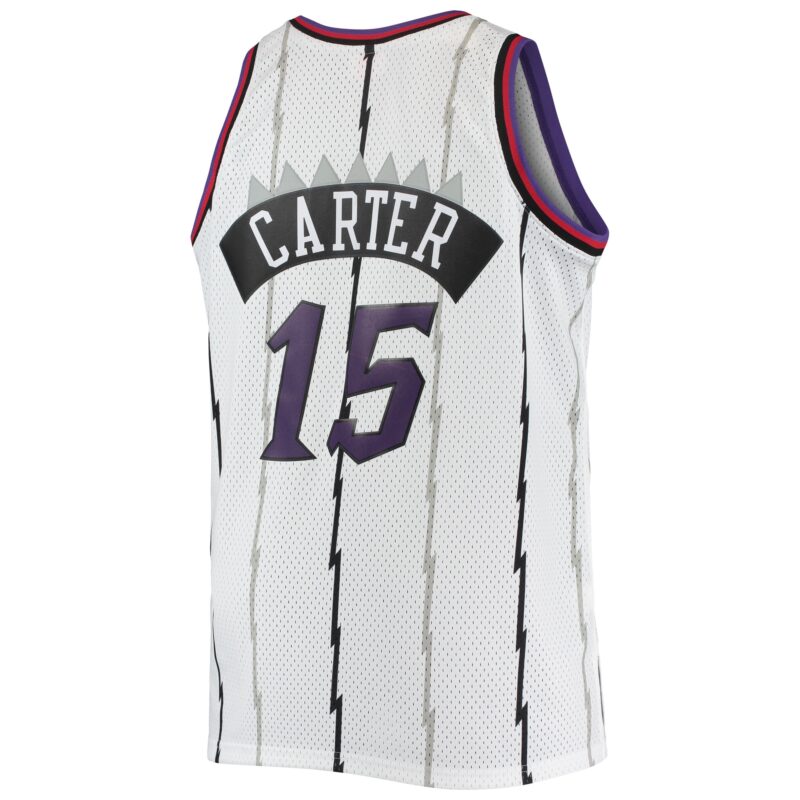 Vince Carter Toronto Raptors Mitchell & Ness 1998/99 Big & Tall Hardwood Classics Swingman Jersey - White - Image 3