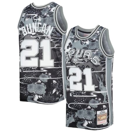 Tim Duncan San Antonio Spurs Mitchell & Ness 1998/99 Hardwood Classics Lunar New Year Swingman Jersey - Silver