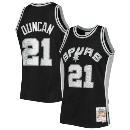Tim Duncan San Antonio Spurs Mitchell & Ness 1998/99 Hardwood Classics Basketball 75th Anniversary Diamond Swingman Jersey - Black
