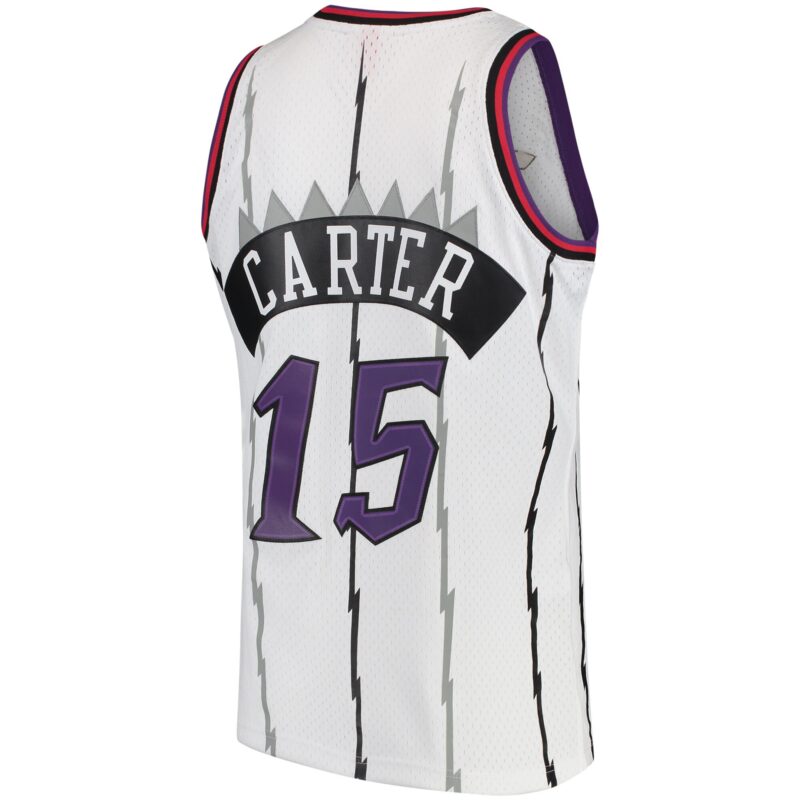 Vince Carter Toronto Raptors Mitchell & Ness 1998/99 Hardwood Classics Swingman Jersey - White - Image 3