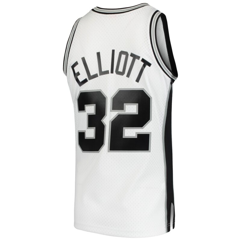 Sean Elliott San Antonio Spurs Mitchell & Ness 1998/99 Hardwood Classics Swingman Jersey - White - Image 3