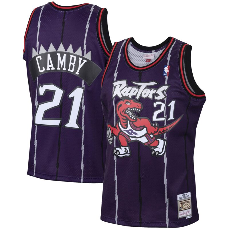 Marcus Camby Toronto Raptors Mitchell & Ness 1998/99 Hardwood Classics Swingman Jersey - Purple