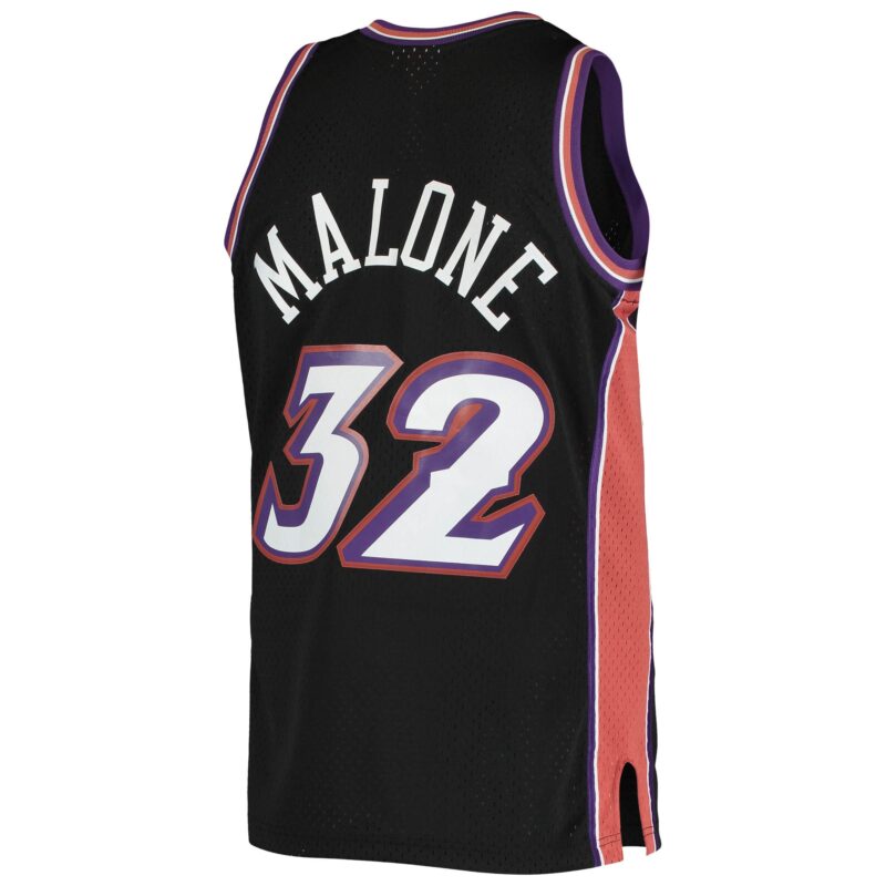 Karl Malone Utah Jazz Mitchell & Ness 1998/99 Hardwood Classics Swingman Jersey - Black - Image 3