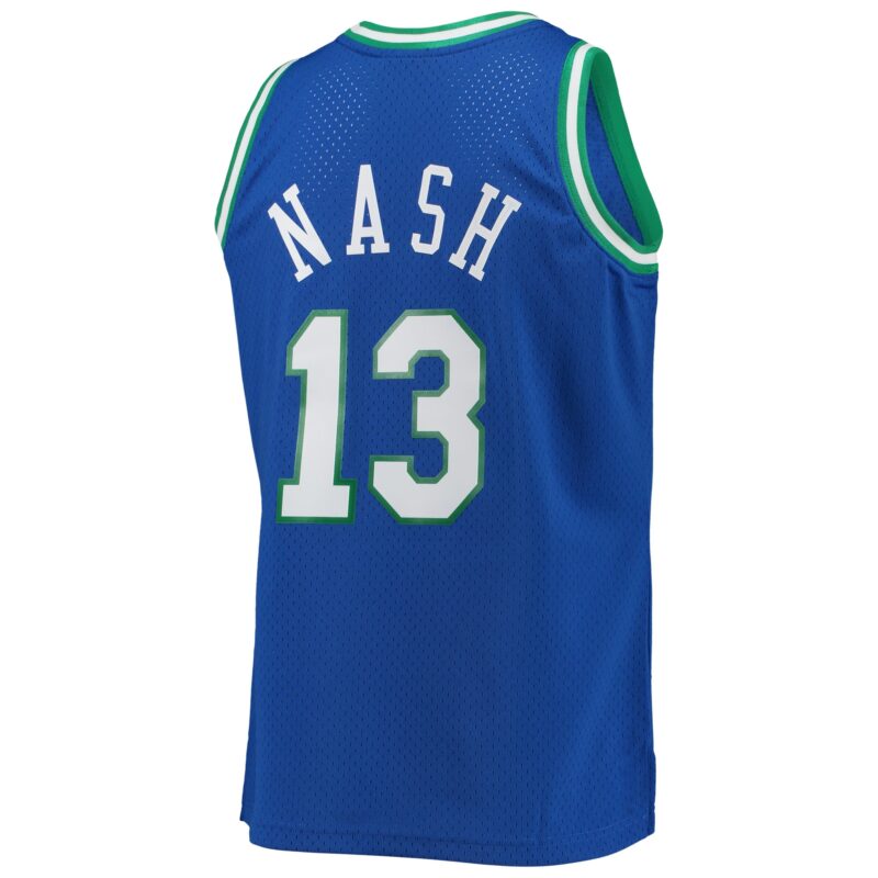 Steve Nash Dallas Mavericks Mitchell & Ness 1998/99 Hardwood Classics Swingman Jersey - Blue - Image 3