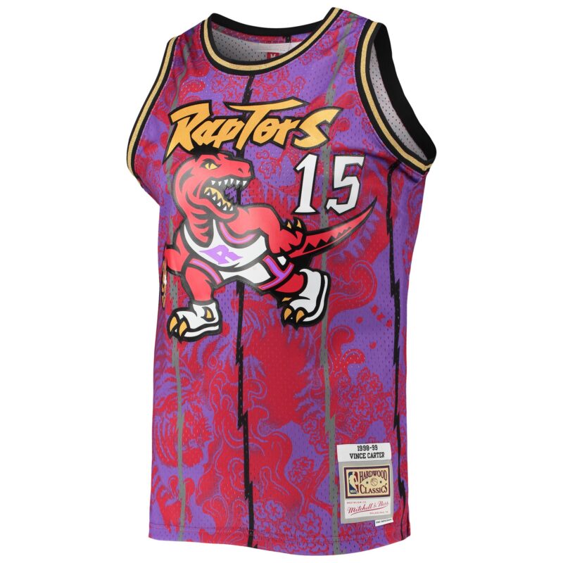 Vince Carter Toronto Raptors Mitchell & Ness Hardwood Classics 1998/99 Lunar New Year Swingman Jersey - Purple - Image 2